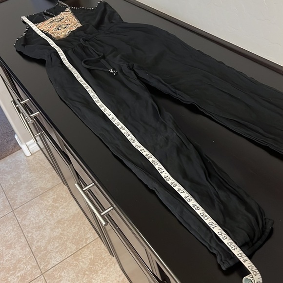 Greylin Anya Jumpsuit in black, Cotton blend, fully lined, bohemian, size S - Picture 8 of 16